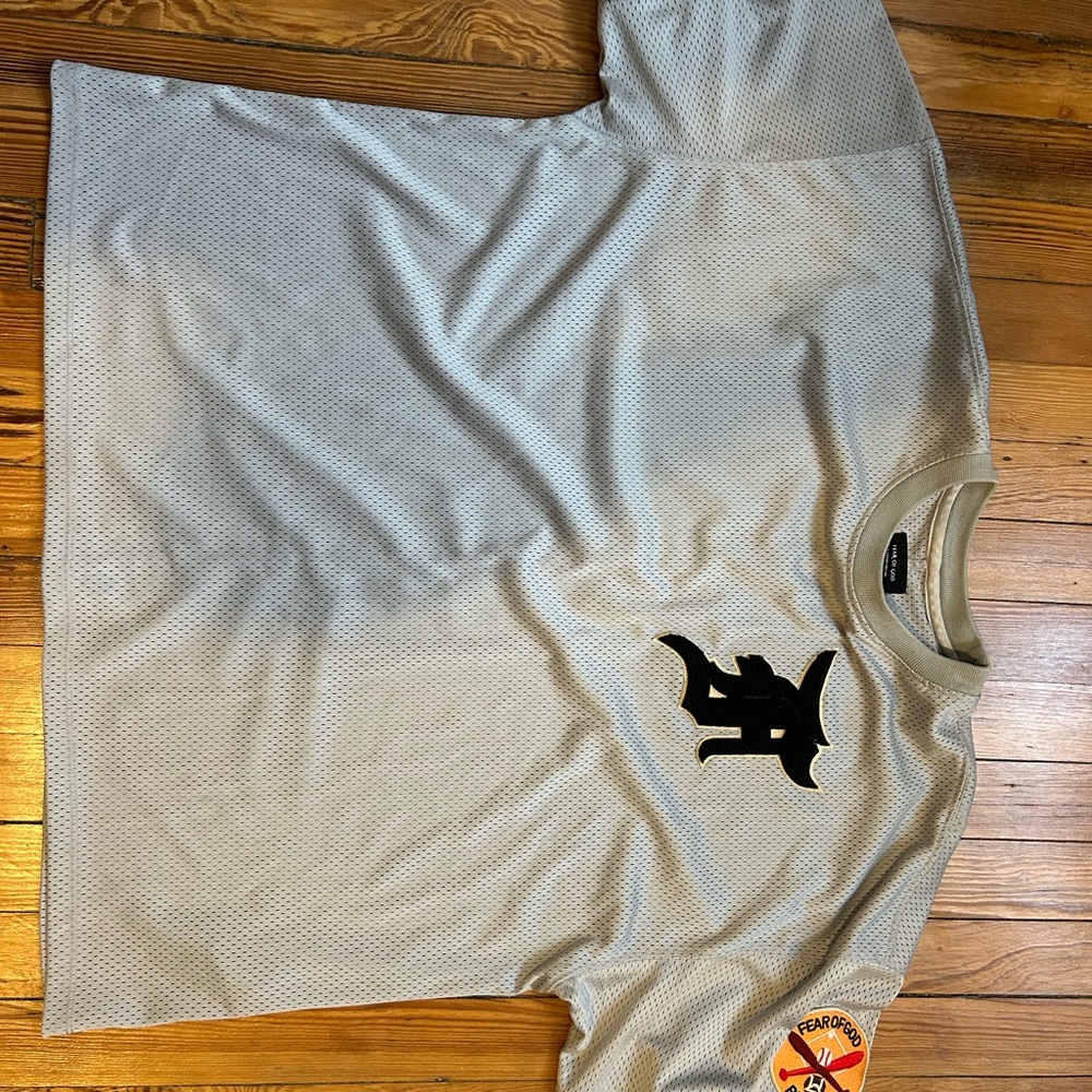 Fear of God Light Gray Mesh Tee